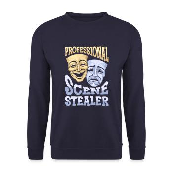 Schauspieler - Unisex Pullover - Navy - Vorne - Alina (178cm) & Michal (187cm)
