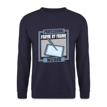 Animateur - Sweat-shirt Unisexe - marine - Devant - Alina (178cm) & Michal (187cm)