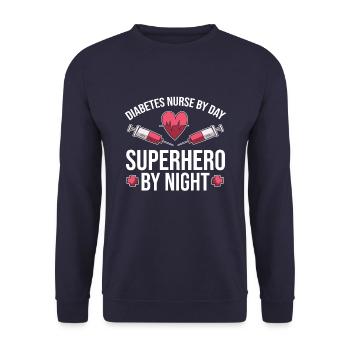 Infirmière en diabète - Sweat-shirt Unisexe - marine - Devant - Alina (178cm) & Michal (187cm)