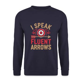 Pfeilmacher - Sweat-shirt Unisexe - marine - Devant - Alina (178cm) & Michal (187cm)