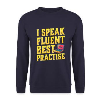 Consultant - Unisex Sweatshirt - navy - Front - Alina (178cm) & Michal (187cm)