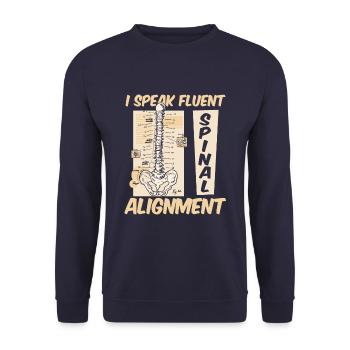 Chiropractor - Unisex Sweatshirt - navy - Front - Alina (178cm) & Michal (187cm)
