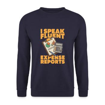 Wirtschaftsprüfer - Unisex Pullover - Navy - Vorne - Alina (178cm) & Michal (187cm)