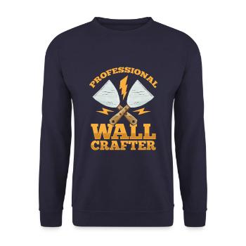 Drywall Installer - Unisex Sweatshirt - navy - Front - Alina (178cm) & Michal (187cm)