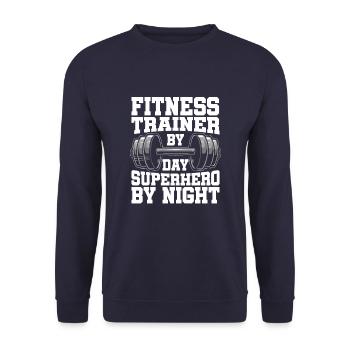 Fitness Trainers Personal Trainers - Unisex Sweatshirt - navy - Front - Alina (178cm) & Michal (187cm)