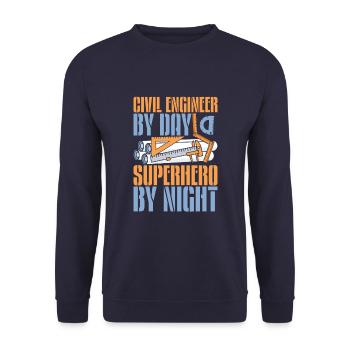 Civil engineer - Unisex Sweatshirt - navy - Front - Alina (178cm) & Michal (187cm)