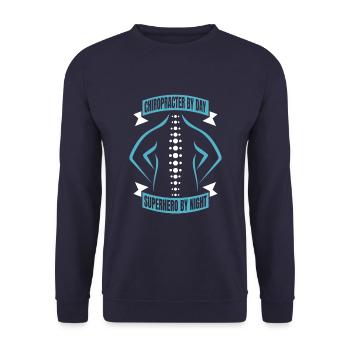 Chiropractor - Unisex Sweatshirt - navy - Front - Alina (178cm) & Michal (187cm)