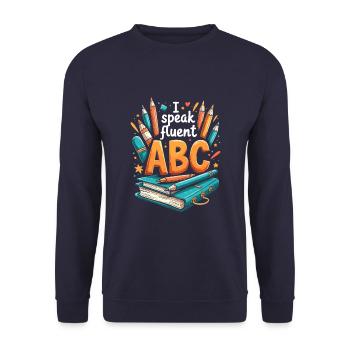 Professeur d’école primaire - Sweat-shirt Unisexe - marine - Devant - Alina (178cm) & Michal (187cm)