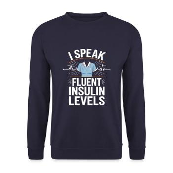 Infirmière en diabète - Sweat-shirt Unisexe - marine - Devant - Alina (178cm) & Michal (187cm)