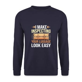 Customs official - Unisex Sweatshirt - navy - Front - Alina (178cm) & Michal (187cm)