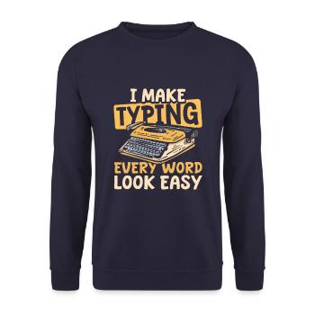 Court reporter - Unisex Sweatshirt - navy - Front - Alina (178cm) & Michal (187cm)