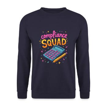Cadre d’audit - Sweat-shirt Unisexe - marine - Devant - Alina (178cm) & Michal (187cm)