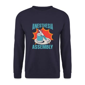 Anesthesiologist Team - Unisex Sweatshirt - navy - Front - Alina (178cm) & Michal (187cm)