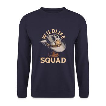 Jagdaufseher Kader - Unisex Pullover - Navy - Vorne - Alina (178cm) & Michal (187cm)