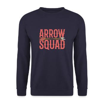 Pfeilmacher Squad - Unisex Sweatshirt - navy - Front - Alina (178cm) & Michal (187cm)