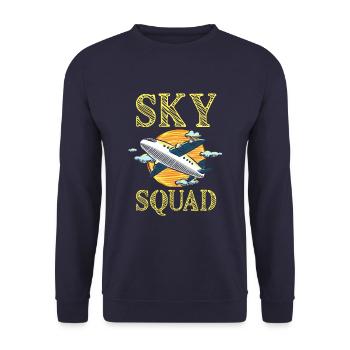 Hôtesse de l’air Squad d’hôtesses de l’air - Sweat-shirt Unisexe - marine - Devant - Alina (178cm) & Michal (187cm)