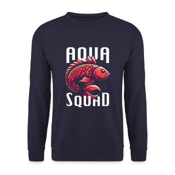Fischzüchter Kader - Unisex Pullover - Navy - Vorne - Alina (178cm) & Michal (187cm)