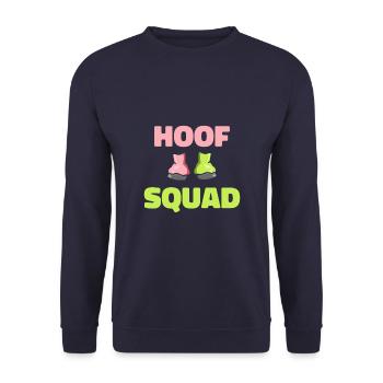 Hufschmied Kader - Unisex Pullover - Navy - Vorne - Alina (178cm) & Michal (187cm)