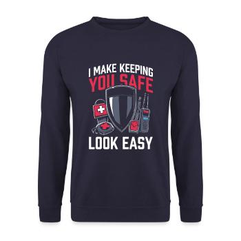 Bodyguard - Unisex Sweatshirt - navy - Front - Alina (178cm) & Michal (187cm)