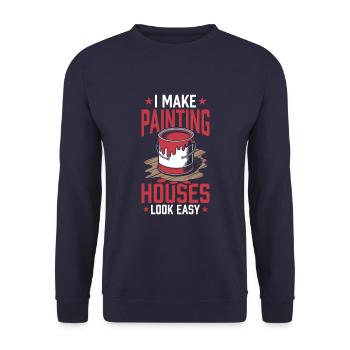 Painter - Unisex Sweatshirt - navy - Front - Alina (178cm) & Michal (187cm)