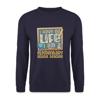 Primary school teacher - Unisex Sweatshirt - navy - Front - Alina (178cm) & Michal (187cm)
