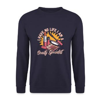 Beauty Specialist - Unisex Sweatshirt - navy - Front - Alina (178cm) & Michal (187cm)