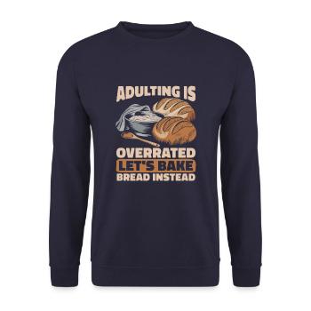 Brotbacken - Unisex Pullover - Navy - Vorne - Alina (178cm) & Michal (187cm)