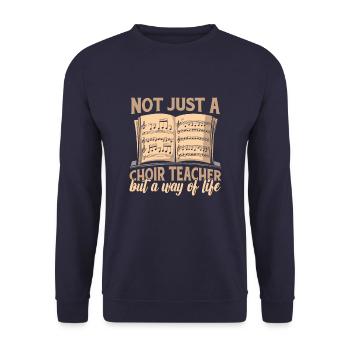 Choir teacher - Unisex Sweatshirt - navy - Front - Alina (178cm) & Michal (187cm)