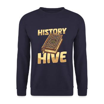 Historian Team - Unisex Sweatshirt - navy - Front - Alina (178cm) & Michal (187cm)