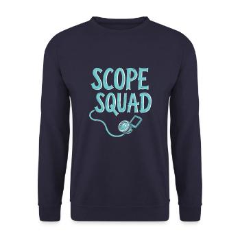 Endoscopy Technician Team - Unisex Sweatshirt - navy - Front - Alina (178cm) & Michal (187cm)