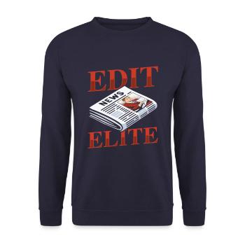 Editor Team - Unisex Sweatshirt - navy - Front - Alina (178cm) & Michal (187cm)