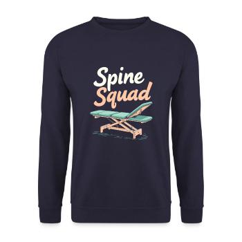Chiropractor Team - Unisex Sweatshirt - navy - Front - Alina (178cm) & Michal (187cm)