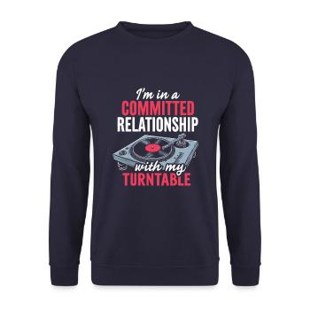 Dj Disc Jockey - Unisex Pullover - Navy - Vorne - Alina (178cm) & Michal (187cm)