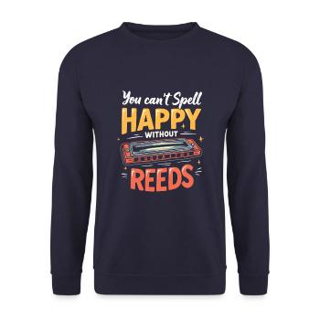 Harmonica - Unisex Sweatshirt - navy - Front - Alina (178cm) & Michal (187cm)