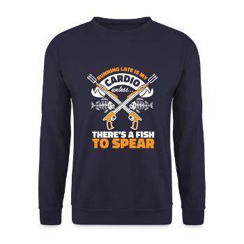 Chasse sous-marine Pêche - Sweat-shirt Unisexe - marine - Devant - Alina (178cm) & Michal (187cm)