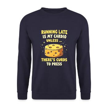Cheese production - Unisex Sweatshirt - navy - Front - Alina (178cm) & Michal (187cm)
