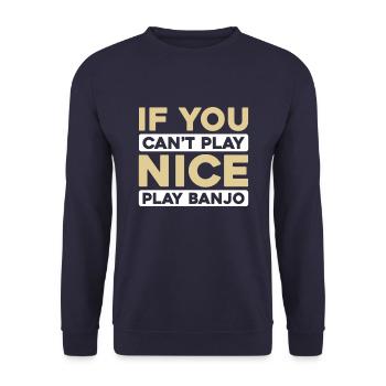 Banjo - Unisex Sweatshirt - navy - Front - Alina (178cm) & Michal (187cm)