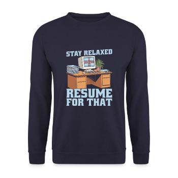 Hr Assistent - Unisex Pullover - Navy - Vorne - Alina (178cm) & Michal (187cm)
