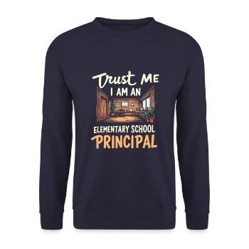 Directeur d’école primaire - Sweat-shirt Unisexe - marine - Devant - Alina (178cm) & Michal (187cm)