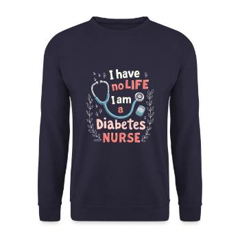 Infirmière en diabète - Sweat-shirt Unisexe - marine - Devant - Alina (178cm) & Michal (187cm)