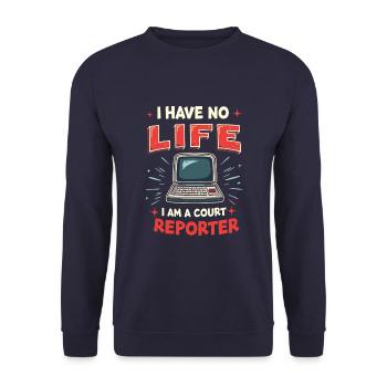 Court reporter - Unisex Sweatshirt - navy - Front - Alina (178cm) & Michal (187cm)