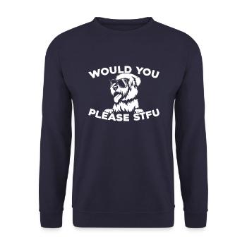 Wheaten Terrier, tais-toi, s’il te plaît, tais-toi - Sweat-shirt Unisexe - marine - Devant - Alina (178cm) & Michal (187cm)