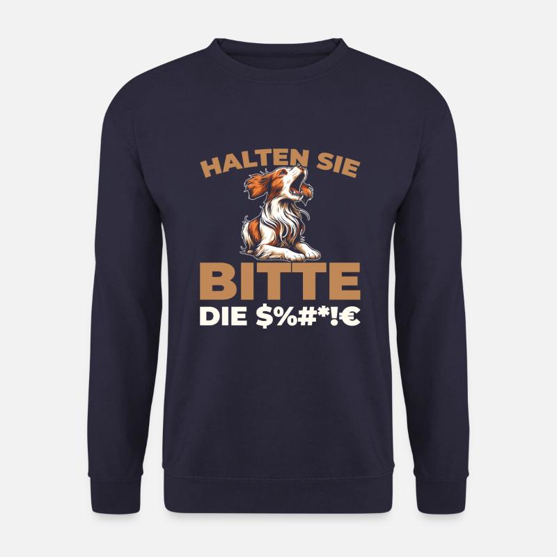 Brittany Spaniel Please Shut Up - Unisex Sweatshirt - navy