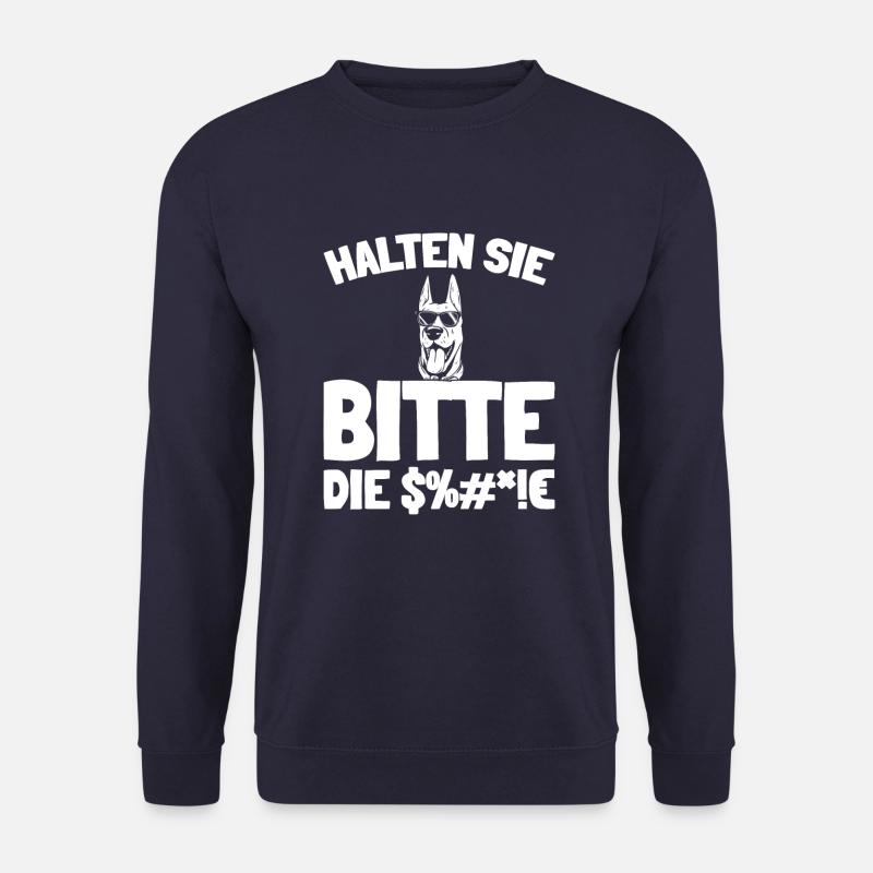 Doberman: Please shut up - Unisex Sweatshirt - navy