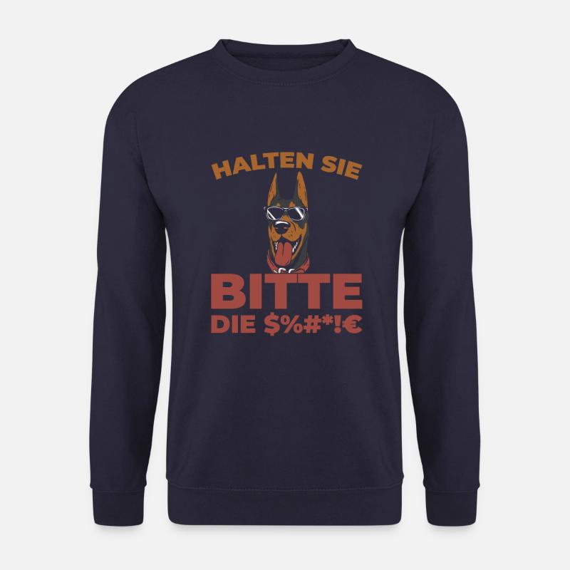 Doberman: Please shut up - Unisex Sweatshirt - navy