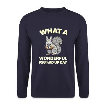 Squirrel Fucked Up Day - Sweat-shirt Unisexe - marine - Devant - Alina (178cm) & Michal (187cm)