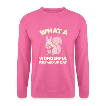 Eichhörnchen Fucked Up Day - Unisex Pullover - Pink - Vorne