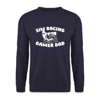 Sim Racing - Unisex Sweatshirt - navy - Front - Alina (178cm) & Michal (187cm)