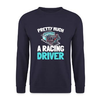 Sim Racing - Unisex Pullover - Navy - Vorne - Alina (178cm) & Michal (187cm)