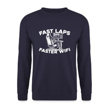 Sim Racing - Unisex Sweatshirt - navy - Front - Alina (178cm) & Michal (187cm)
